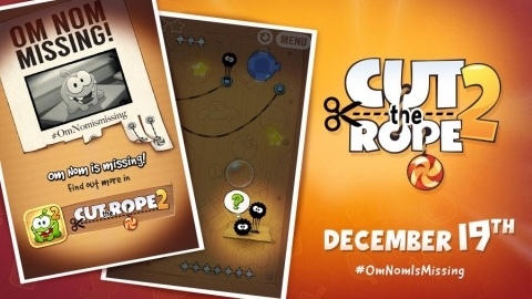 Cut the Rope 2 oyunu 19 Aralık'ta iOS platformuna geliyor