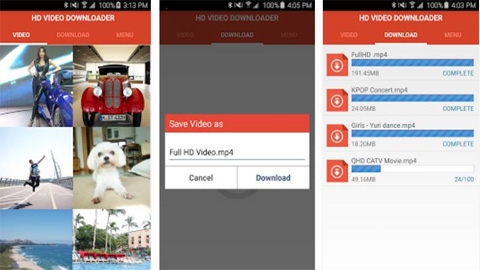 Android Free HD Video Downloader Uygulamas
