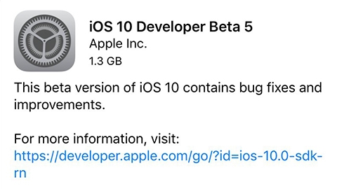 iOS 10 beta 5 yayımlandı