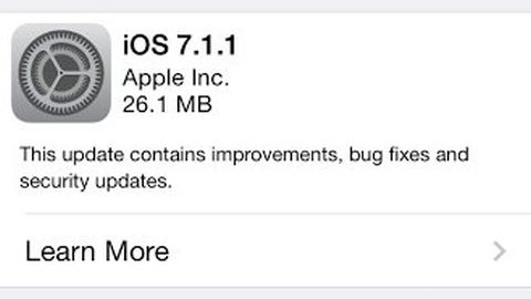 iOS 7.1.1 güncellemesi yayımlandı