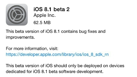 iOS 8 beta 2 resmen yayımlandı