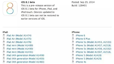 iOS 8.1 ilk beta sürümü resmen yayımlandı