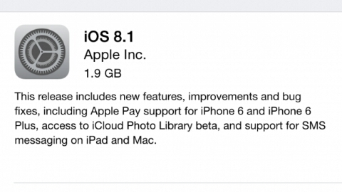 Apple, iOS 8.1 güncellemesini yayımladı