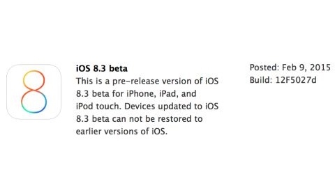 iOS 8.3 versiyonu ilk deneme sürümüyle dağıtılmaya başladı
