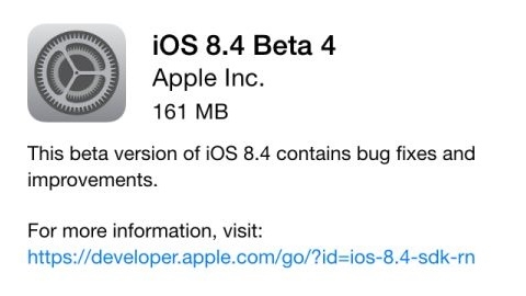 iOS 8.4 beta 4 güncellemesi dağıtılmaya başladı