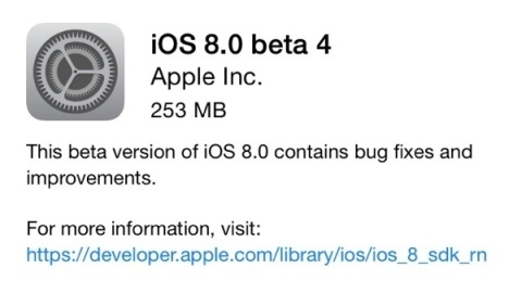iOS 8 beta 4 versiyonu yayımlandı