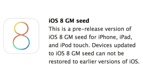 iOS 8 Gold Master sürümü yayımlandı