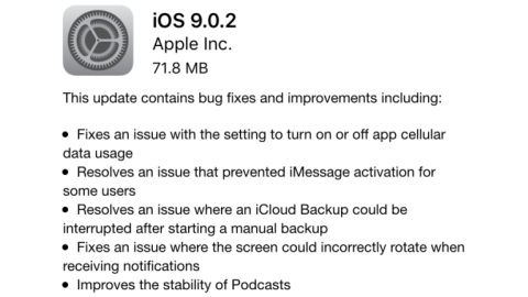 iOS 9.0.2 güncellemesi çıktı