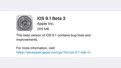 iOS 9.1 beta 3 yayımlandı