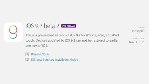 iOS 9.2 beta 2 sürümü çıktı