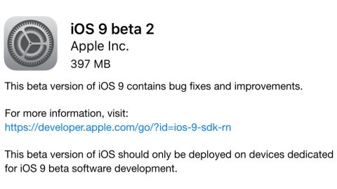 iOS 9 beta 2 güncellemesi yayımlandı