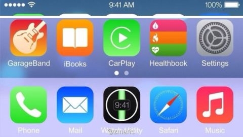 iPhone 6 ve iOS 8'in ilk ekran grnts internete szd