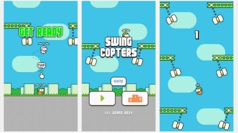 Flappy Bird geliştiricisinden Swing Copters iOS ve Android oyunu çıktı