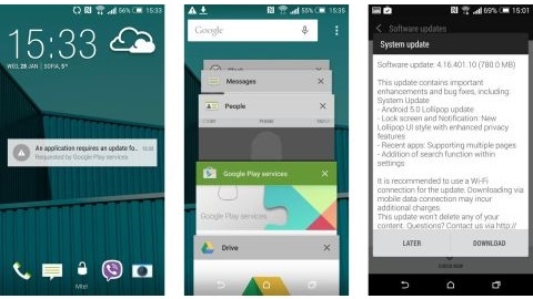 HTC One M8 iin Trkiye'de Android 5.0 Lollipop gncellemesi balad