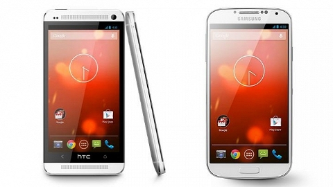 HTC One ve Samsung Galaxy S4 Google Edition Play Store'da sata kt