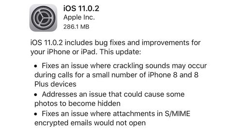 iOS 11.0.2 gncellemesi kt