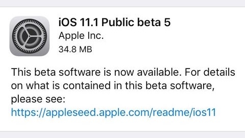 iOS 11.1 beta 5 çıktı