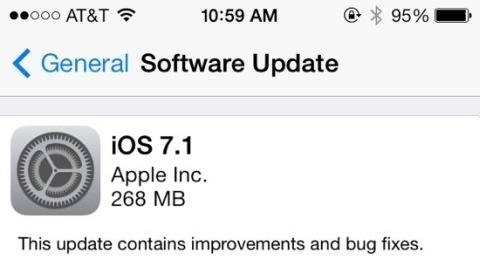 iOS 7.1 gncellemesi nihayet yaymland