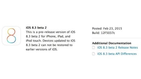 iOS 8.3 beta 2 dağıtılmaya başladı