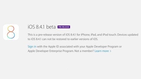 iOS 8.4.1 gncellemesinin ilk deneme srm yaymland