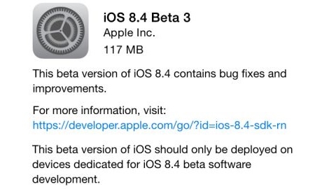 iOS 8.4 beta 3 güncellemesi yayımlandı