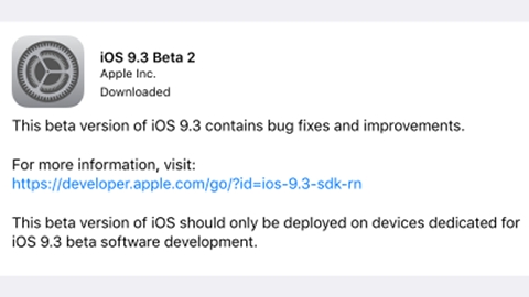 iOS 9.3 gncellemesinin ikinci deneme srm kt