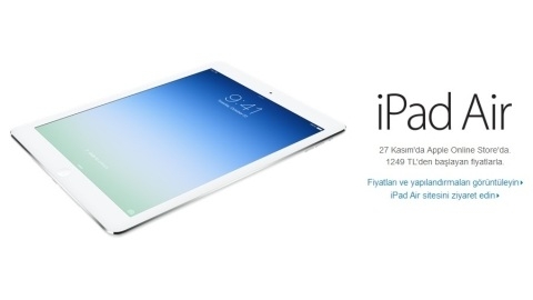 iPad Air ve ikinci nesil iPad mini'nin Türkiye çıkış tarihi ve fiyatı