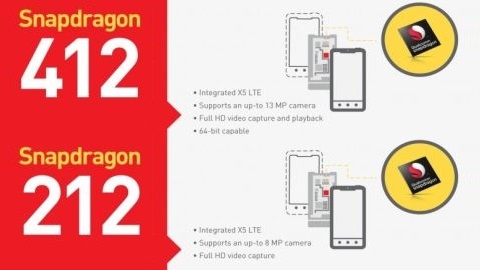 Qualcomm Snapdragon 412 ve Snapdragon 212 resmen duyuruldu