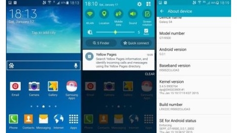 Galaxy S4 iin Android 5.0.1 Lollipop gncellemesi datlmaya balad