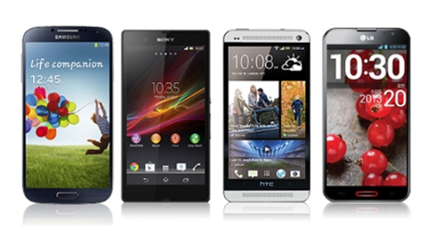 Samsung Galaxy S4 - HTC One - Sony Xperai Z - LG Optimus G Pro karlatrmas
