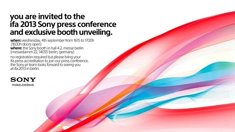 Sony, IFA 2013 kapsamındaki basın etkinliği için davetiye dağıtımına başladı