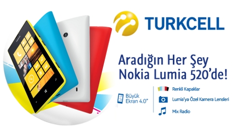 Turkcell Nokia Lumia 520 kampanyas