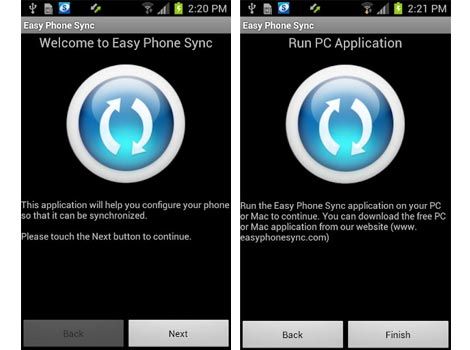 Android Easy Phone Sync uygulamas