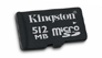 Kingston microSD 512 MB piyasada