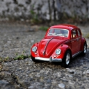Krmz Volkswagen Beetle