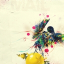 Tasarım Renkli Kuş