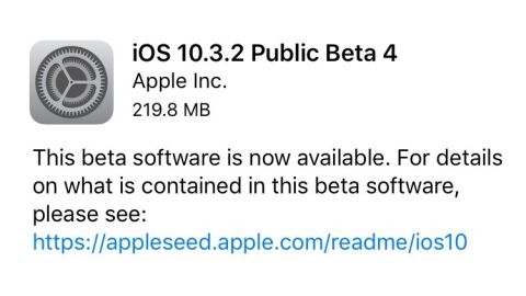 iOS 10.3.2 beta 4 yayımlandı