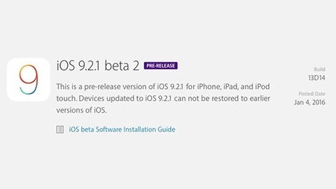 iOS 9.2.1 beta 2 güncellemesi çıktı