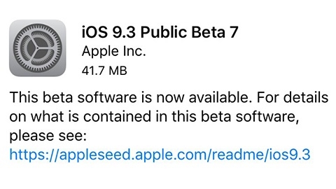 iOS 9.3 güncellemesinin son beta sürümü yayımlandı