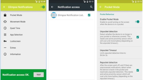 Glimpse Notifications Android Uygulaması
