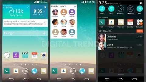 LG G3'ün ekran görüntüleri ortaya çıktı