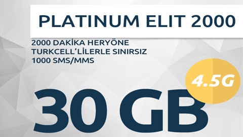 Turkcell Platinum Elit 2000 Paketi Kampanyası